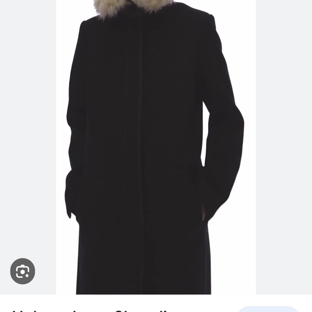 SOLD! SOLD! SOLD! Helmet Lang - Black wool jacket removable shearling collar. - Picture 6 of 8